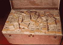 Trunk of Nigerian Scam money