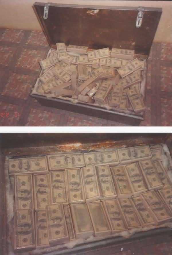 Nigeria scam money trunk